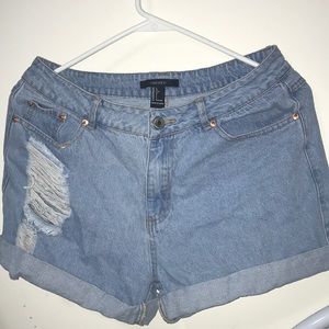 Denim Distressed Shorts